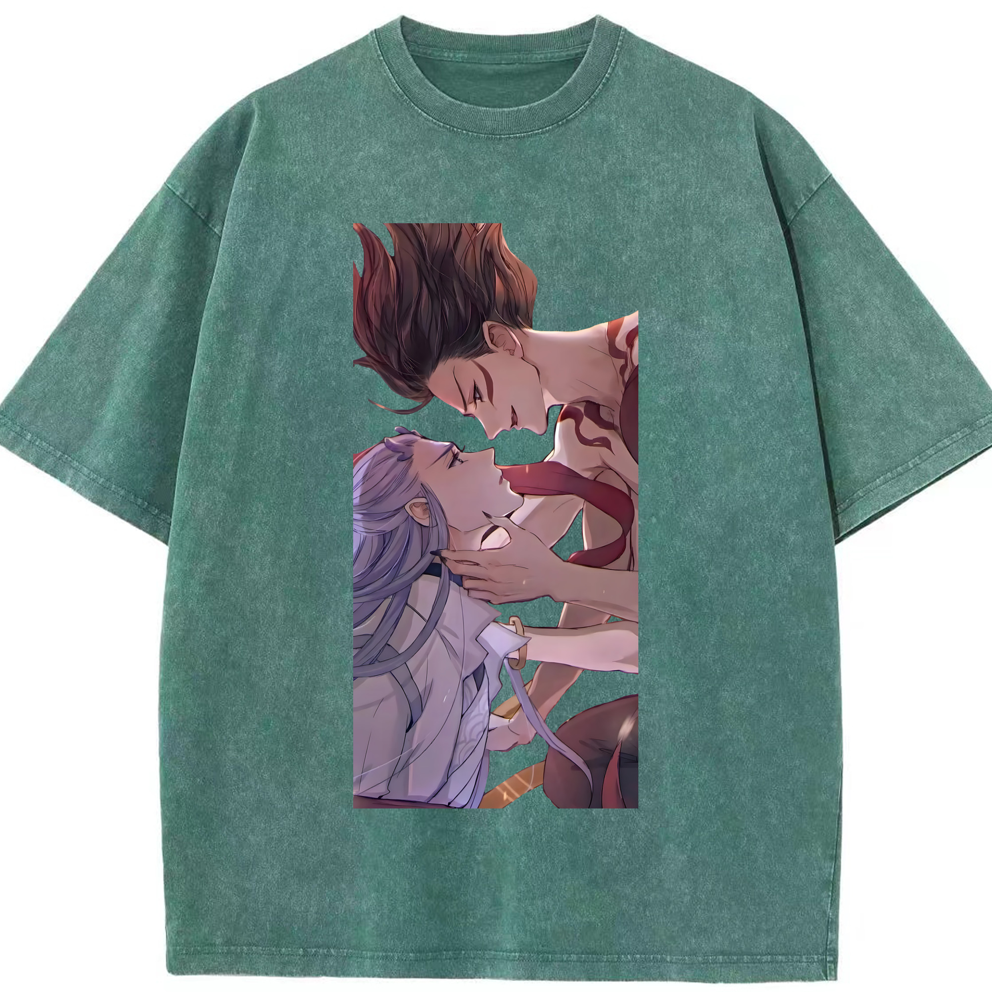 （画像用） Ne Zha 2 ナタ 魔童の大暴れ 綿100% ヴィンテージ風 半袖Tシャツ（フロントプリント）
